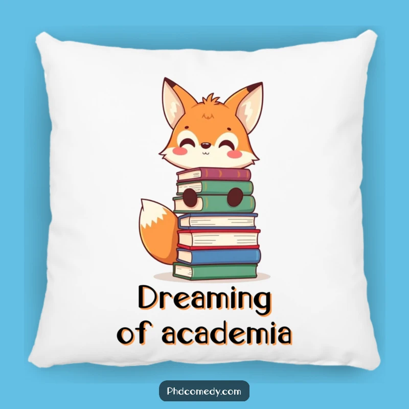 Cozy Funny Kawaii Fox Book Pillow: Study Buddy Comfort, Adorable Funny Gift