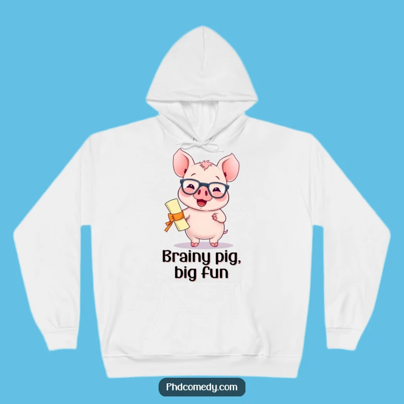 Cozy Funny Kawaii Piglet Hoodie: Diploma Comfort Humor, Best Funny Gift